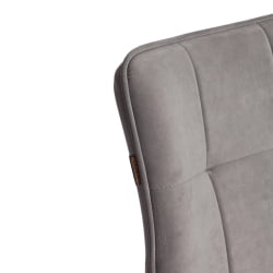 Барный стул Бари/Бари велюр, серый, 29, 42х55х99 см / Bari/Бари