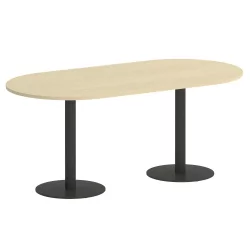 Стол овальный ХОМЕ ОФФИCЕ ВР.СП-5-180.1 Клен/Антрацит металл / HOME OFFICE VR.SP-5-180.1