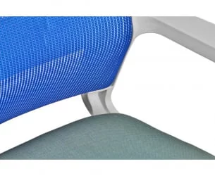 Кресло офисное Бит ЛБ белый пластик Синий / LB