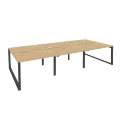 Рабочая станция на О-образном м/к ОНИКС О.МО-Д.РС-6.2.8 Тиквуд Светлый/Антрацит / ONIX O.MO-D.RS-6.2.8