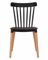 Стул обеденный ДОБРИН ТХЕО ножки светлый бук черный Б-03 / DOBRIN THEO B-03