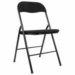 Стул складной для дома и офиса БРАБИКС Голф CФ-007 ткань Черный / BRABIX Golf CF-007