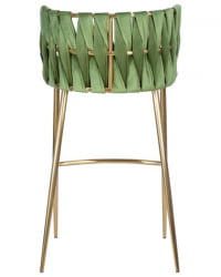 Стул барный ДОБРИН ЕММА ГОЛД (зеленый велюр (ВФ-08)) 4 шт / DOBRIN EMMA GOLD (VF-08))