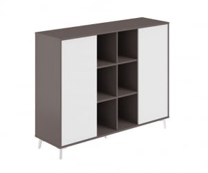 Шкаф средний с нишей Сирио СР.303.ВФ.ВХ.ВХ Вольфрам Белый / Sirio SR.303.WF.WH.WH