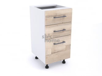 Стол с ящиками СЯ-40 (520), Дублин (400*520*820) Дуб галифакс белый, 21680