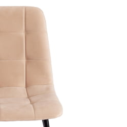 Мягкий стул CХИЛЛЙ МАКС Велюр/металл , 45 х 54 х 90 см , бежевый/черный / CHILLY MAX