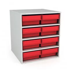 Кассета К-01/1 (8 ящиков Б 400х185х100 мм красные)