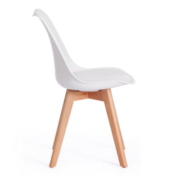 Стул ТУЛИП (мод. 73) / 1 шт. в упаковке дерево/пластик/ПУ, 48.5*52.5*83cм, белый / TULIP (mod. 48.5*52.5*83cм,