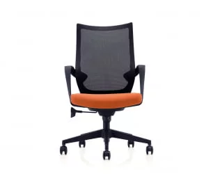 Кресло офисное Спэйс ЛБ Черный/Оранжевый / LB