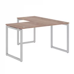 Стол угловой левый КСТЕН-К КСКCТ 1415 Л Дуб Сонома Алюминий / XTEN-Q XQCT L