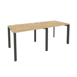 Рабочая станция на П-образном м/к ОНИКС О.МП-РС-2.1.8 Тиквуд Светлый/Антрацит / ONIX O.MP-RS-2.1.8