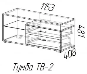 Тумба под телевизор Венге/Сосна Лоредо