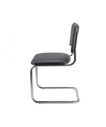 Кресло офисное Сильвия хром Черное