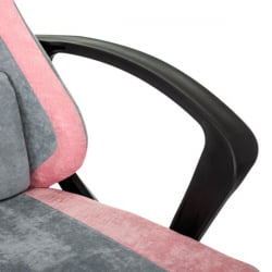 Кресло компьютерное БРАБИКС Форсер ГМ-127, 2 подушки, ткань, розовое/серое / BRABIX Forcer GM-127,