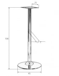 Обеденный стол ДОБРИН АЛАН ХИГХ БЛАCК / DOBRIN ALAN HIGH BLACK