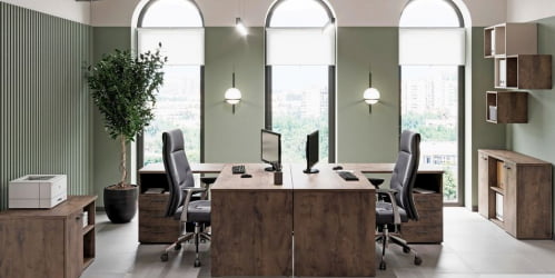 Комплект дверей низких (4 шт.) ЛЕМО Л-015 Таксония шоколадная / LEMO L-015