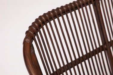 КОМПЛЕКТ НЕВ БОГОТА ( диван + 2 кресла + стол со стеклом ) /с подушками/ ротанг, кр:61х67х78,5см, дв:108х66х78,5см, ст:Д60х56,5см, валнут (грецкий орех) / NEW BOGOTA ст:D60х56,5см, walnut