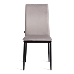 Стул CАПРИ (мод. БC565-ДC) металл, флок, 43 х 53 х 92 см, Лигхт грей (светло-серый) ХЛР14 / черный / CAPRI (mod. BC565-DC) Light grey HLR14