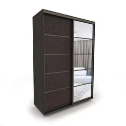 Шкаф с зеркалом Акцент-Квадро КЛ 1000х600 Венге/Бронза