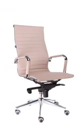 Кресло руководителя Еверпроф Рио М экокожа Бежевый / Everprof Rio