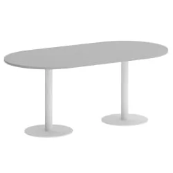 Стол овальный ХОМЕ ОФФИCЕ ВР.СП-5-180.1 Серый/Белый металл / HOME OFFICE VR.SP-5-180.1