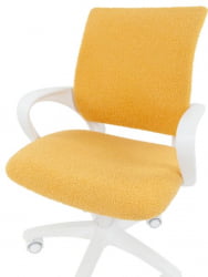 Детское кресло CХАИРМАН ТИН (КИДС) 103 белый пластик БАРНИ (БАРНИ) Лимон / CHAIRMAN (KIDS) (BARNI)