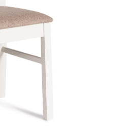 Стул Гермес/ Хермес дерево гевея, 43х49х94см, Иворй вхите, ткань серая (ТМ-164) / Hermes Ivory white, (TM-164)