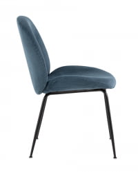 Стул Беетле велюр Голубой / Beetle
