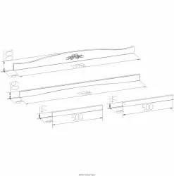 Карниз АДЕЛЕ 52 Дуб Сонома/Орех шоколадный (спальня) / ADELE