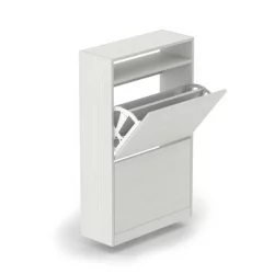 Тумба для обуви 2-х уровневая Выбеленное дерево