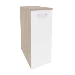 Тумба высокая выдвижная приставная / опорная ОНИКС О.ВТПО-7 Дуб Аттик/Белый / ONIX O.VTPO-7