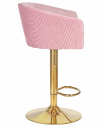 Стул барный ДОБРИН ДЭРCЙ ГОЛД (розовый велюр (1922-16)) / DOBRIN DARCY GOLD