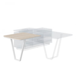 Брифинг-приставка Лине СФ-573409.1 Дуб светлый Белый / Line