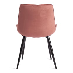 Стул АБРУЗЗО ( мод. 8060 ) металл/вельвет, 52 х 63 х 85 см, коралловый (ХЛР 44)/черный / ABRUZZO mod. (HLR
