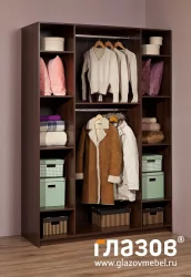 Шкаф для одежды и белья Шерлоcк 60 Орех шоколадный (спальня) / Sherlock