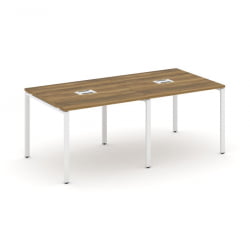 Стол переговорный (2 столешницы) CОНCЕПТ CН.ПРГ-021 Сандал Янтарный Белый / CONCEPT CN.PRG-021