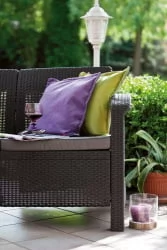 Диван трехместный Корфу Лове Сеат макс коричневый / Corfu Love Seat max