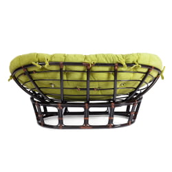 Диван МАМАСАН/МАМАСАН 23/02 В /с подушкой/ подушка 182х119 см, 169х102х80 см, Антикуе бровн (античный черно-коричневый), флок, олива, 23 / MAMASAN/МАМАСАН W Antique brown