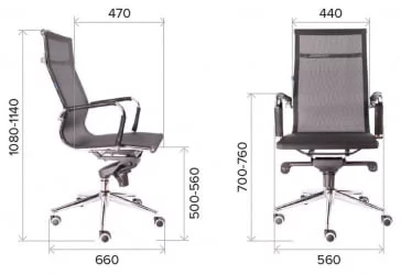 Кресло руководителя Опера М сетка Золотой / Opera M