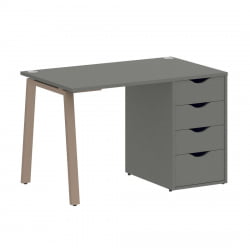 Стол письменный ХОМЕ ОФФИCЕ ВР.СП-3-118.4.А Металлик/Мокко металл / HOME OFFICE VR.SP-3-118.4.A