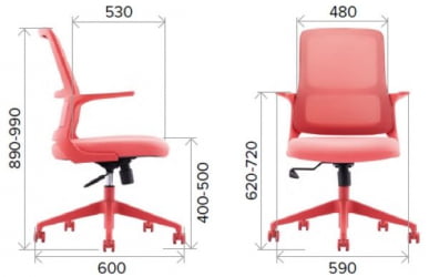 Операторское кресло Еверпроф Елф Сетка Красный / Everprof Elf