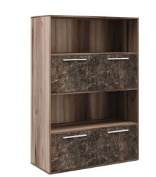 Шкаф высокий с горизонтальной нишей Б-ТОНЕ БТН36154242 Вяз Бетон темный / B-TONE BTN36154242