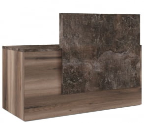 Стойка ресепшн левая Б-ТОНЕ БТН36190242 Вяз Бетон темный / B-TONE BTN36190242