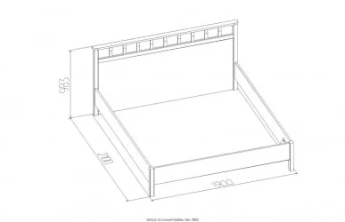 Кровать Люкс (1800) Шерлоcк 46 Орех шоколадный (спальня) / Sherlock