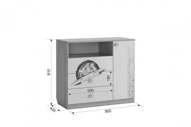 Комод Форсаж МКФ-06 Дуб сонома/белый / MKF-06
