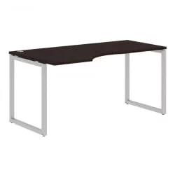 Стол письменный левый КСТЕН-К КСКCЕТ 169 Л Легно темный Алюминий / XTEN-Q XQCET L