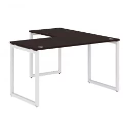 Стол угловой левый КСТЕН-К КСКCТ 1415 Л Легно темный Белый / XTEN-Q XQCT L