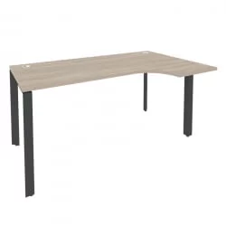 Стол эргономичный правый на П-образном м/к ОНИКС О.МП-СА-1Р Дуб Аттик/Антрацит / ONIX O.MP-SA-1R