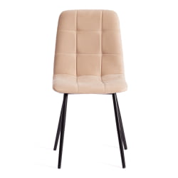 Мягкий стул CХИЛЛЙ МАКС Велюр/металл , 45 х 54 х 90 см , бежевый/черный / CHILLY MAX