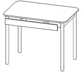 Большой обеденный стол Фиеста 2 с ящиком Венге